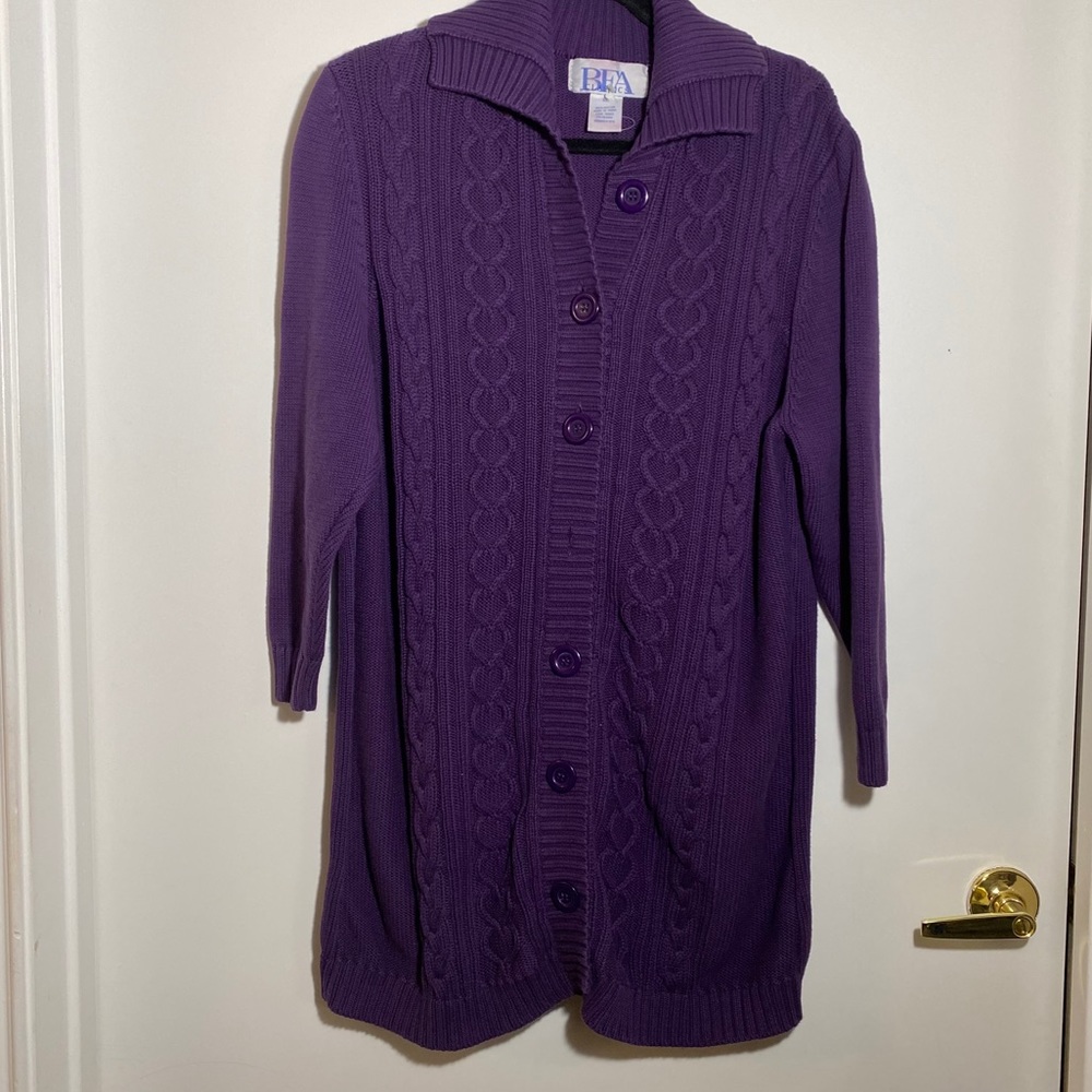 A1☃️By BFA Cable knit sweater purple XL